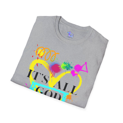 It's  All God Paint Splat #1 Unisex Softstyle T-Shirt