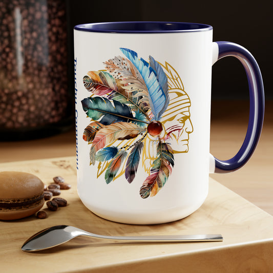 Mighty Indian, Two-Tone Coffee Mugs, 15oz