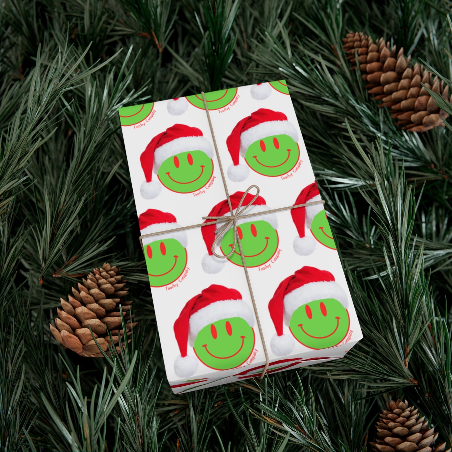 Green Face Gift Wrap Papers