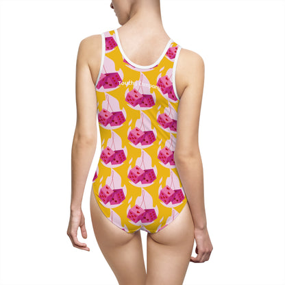 Pink Dice One-Piece Swimsuit