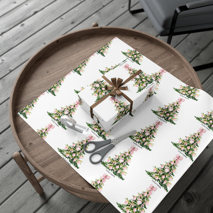 Pink Hanging Santa Gift Wrap Papers