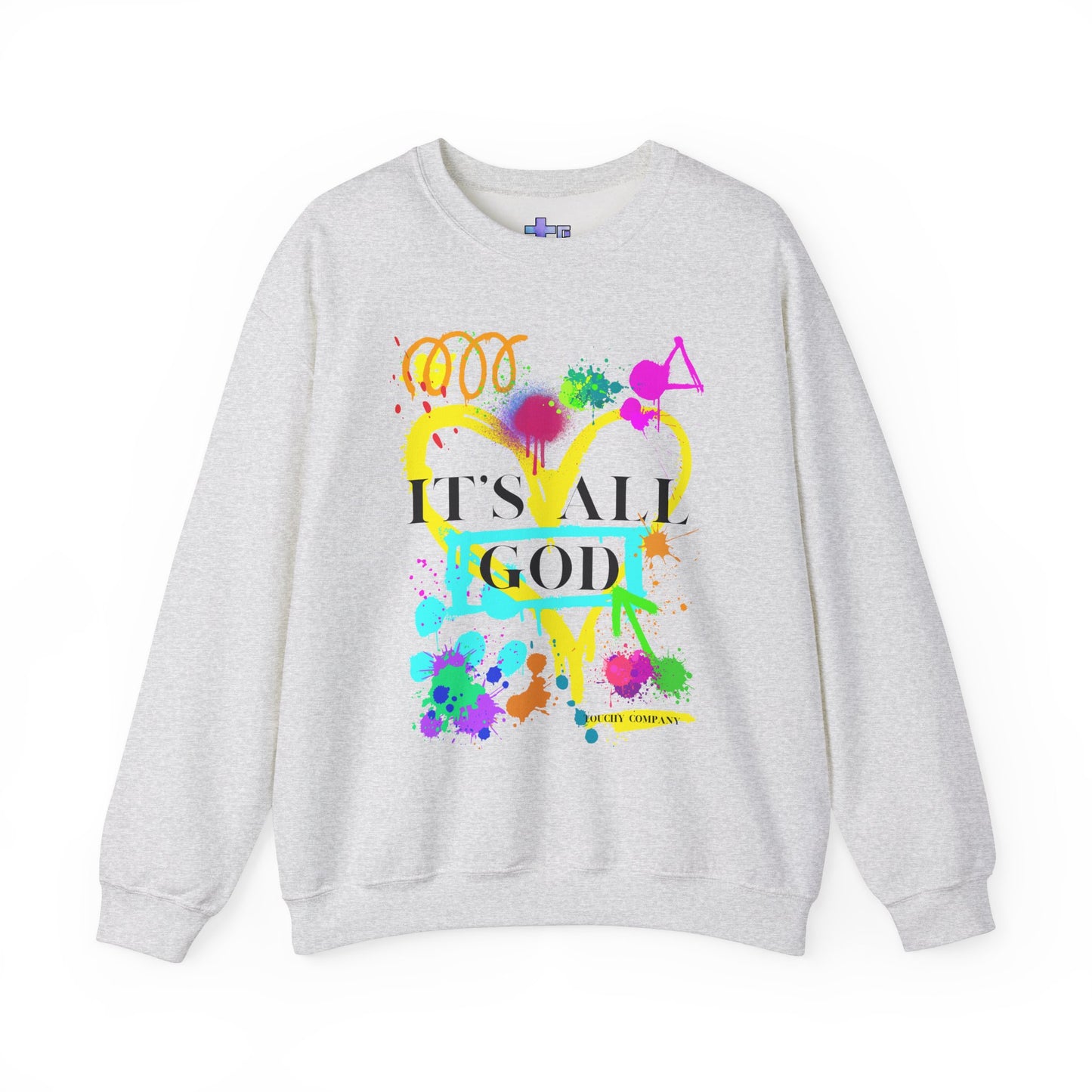 It's All God Paint Splat #1 Unisex Heavy Blend™ Crewneck Sweatshirt