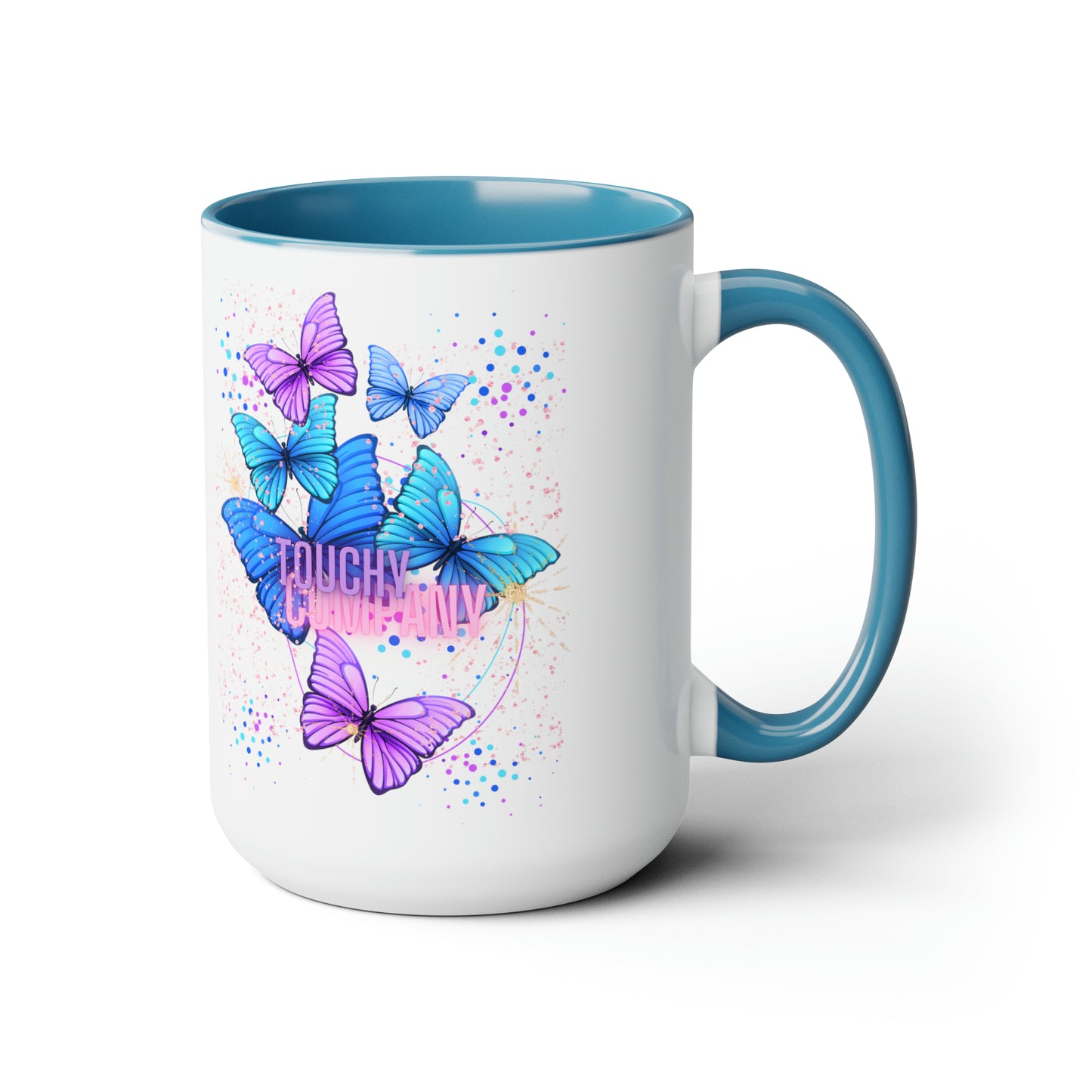 Tropical Butterfly, Two-Tone Coffee Mugs, 15oz