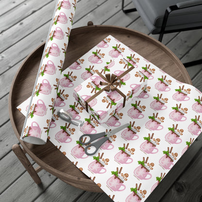 Pink Gingerbread Gift Wrap Papers