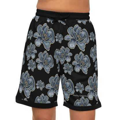 Denim Rose Basketball Rib Shorts
